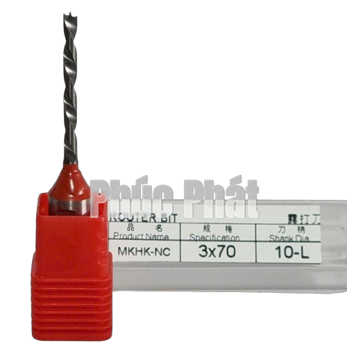 Mũi khoan CNC hợp kim nguyên cây 3 x 70 (L và R) - Ảnh 2