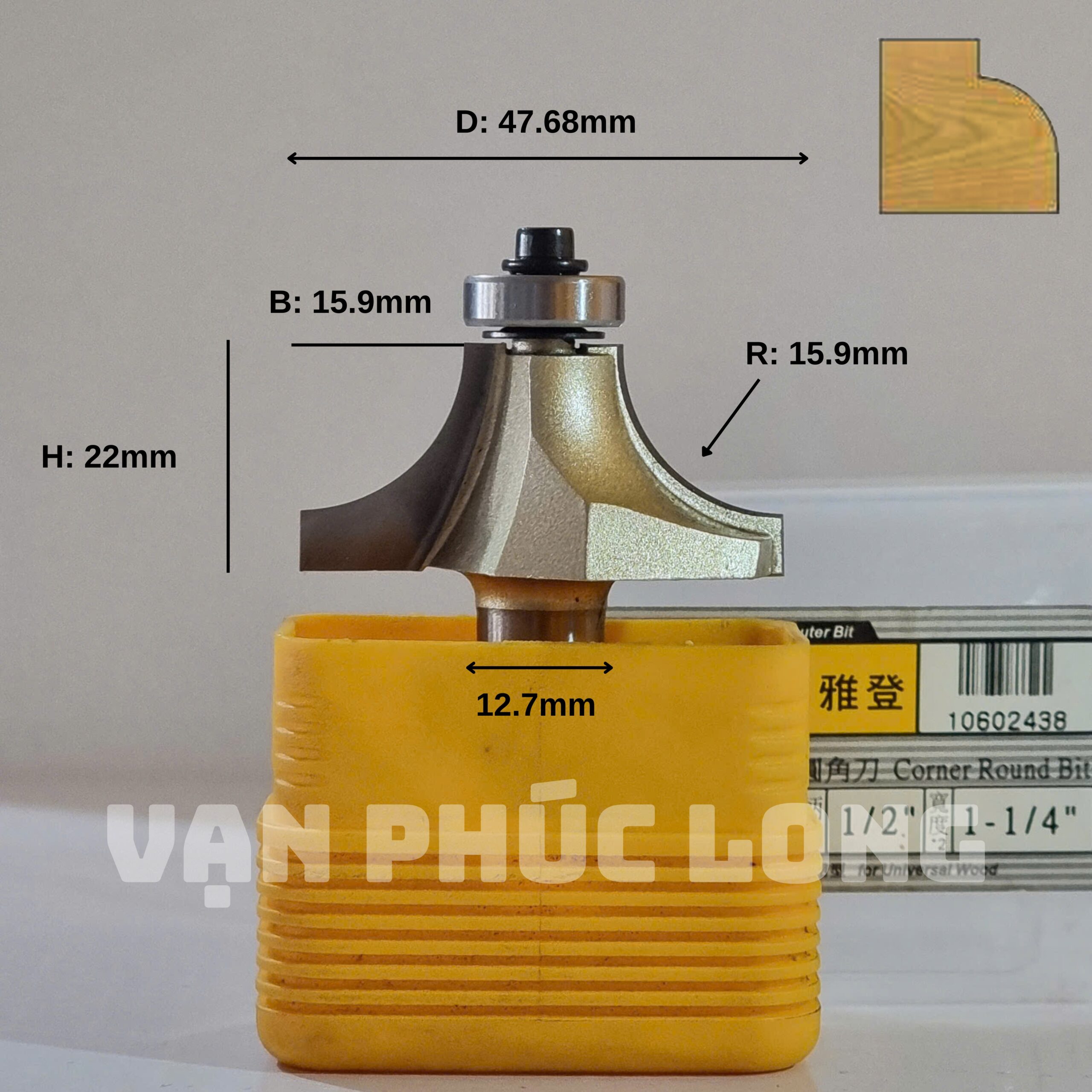 Mũi phay bo góc cốt 1/2" và 1/4" ARDEN 0602 - Ảnh 11