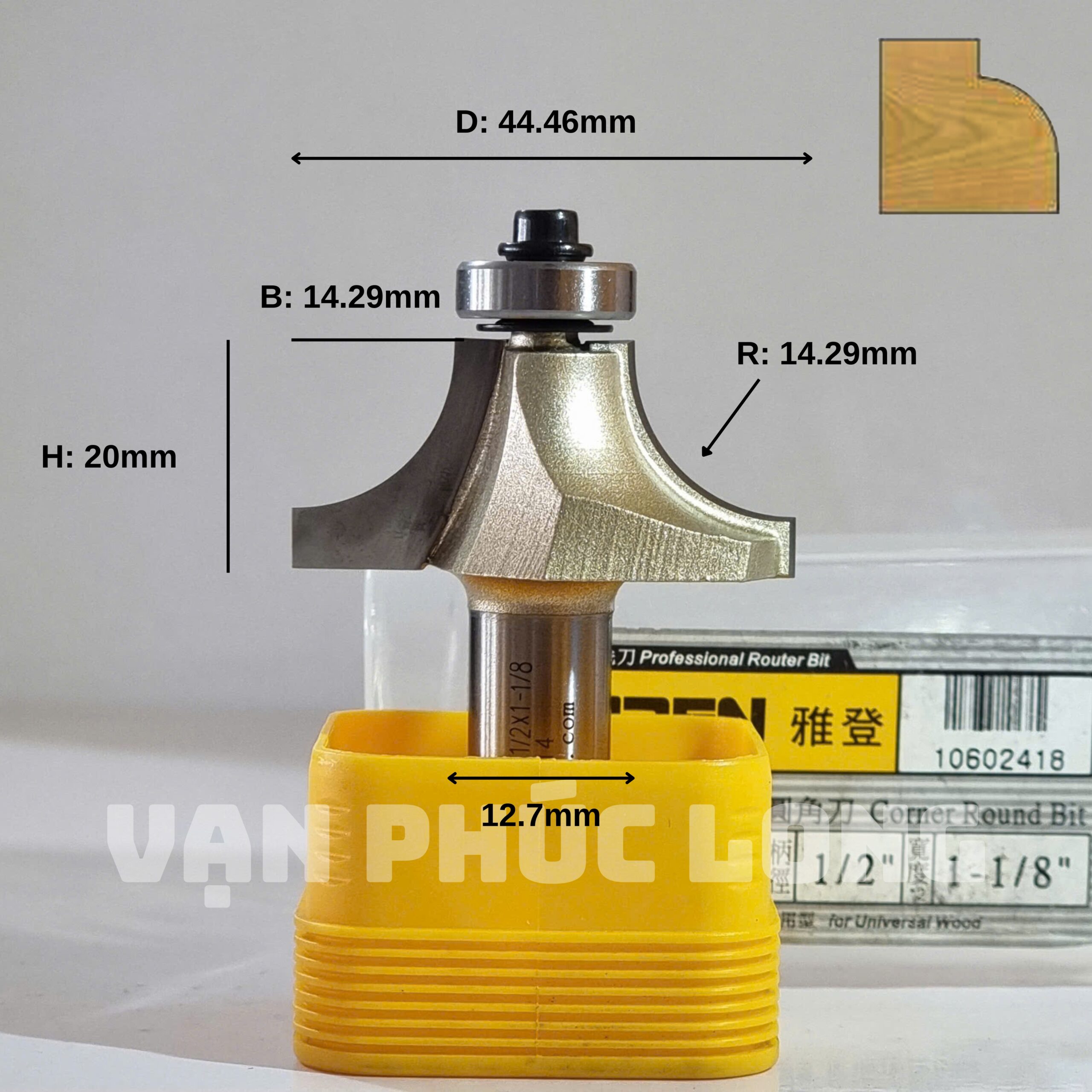 Mũi phay bo góc cốt 1/2" và 1/4" ARDEN 0602 - Ảnh 10