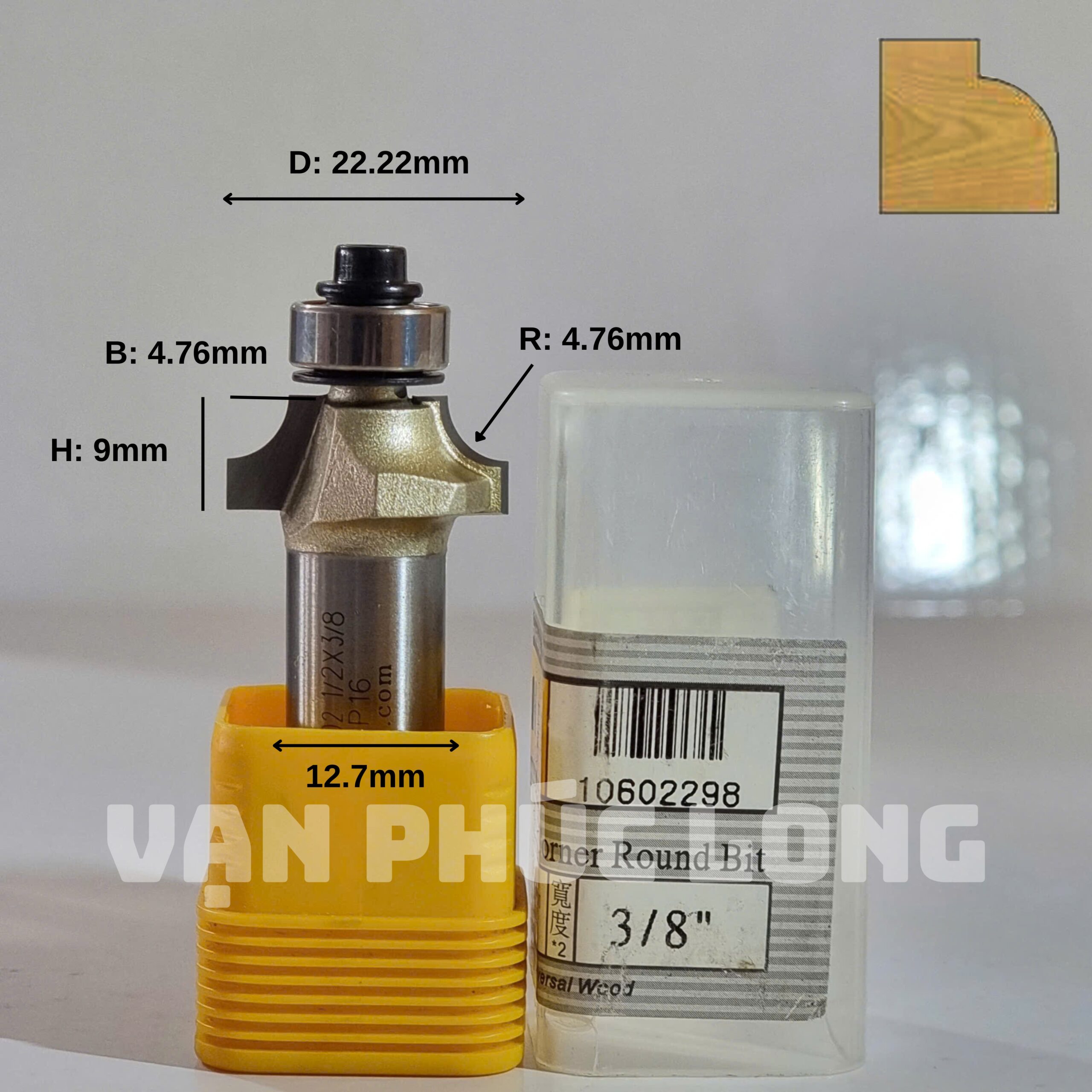 Mũi phay bo góc cốt 1/2" và 1/4" ARDEN 0602 - Ảnh 5