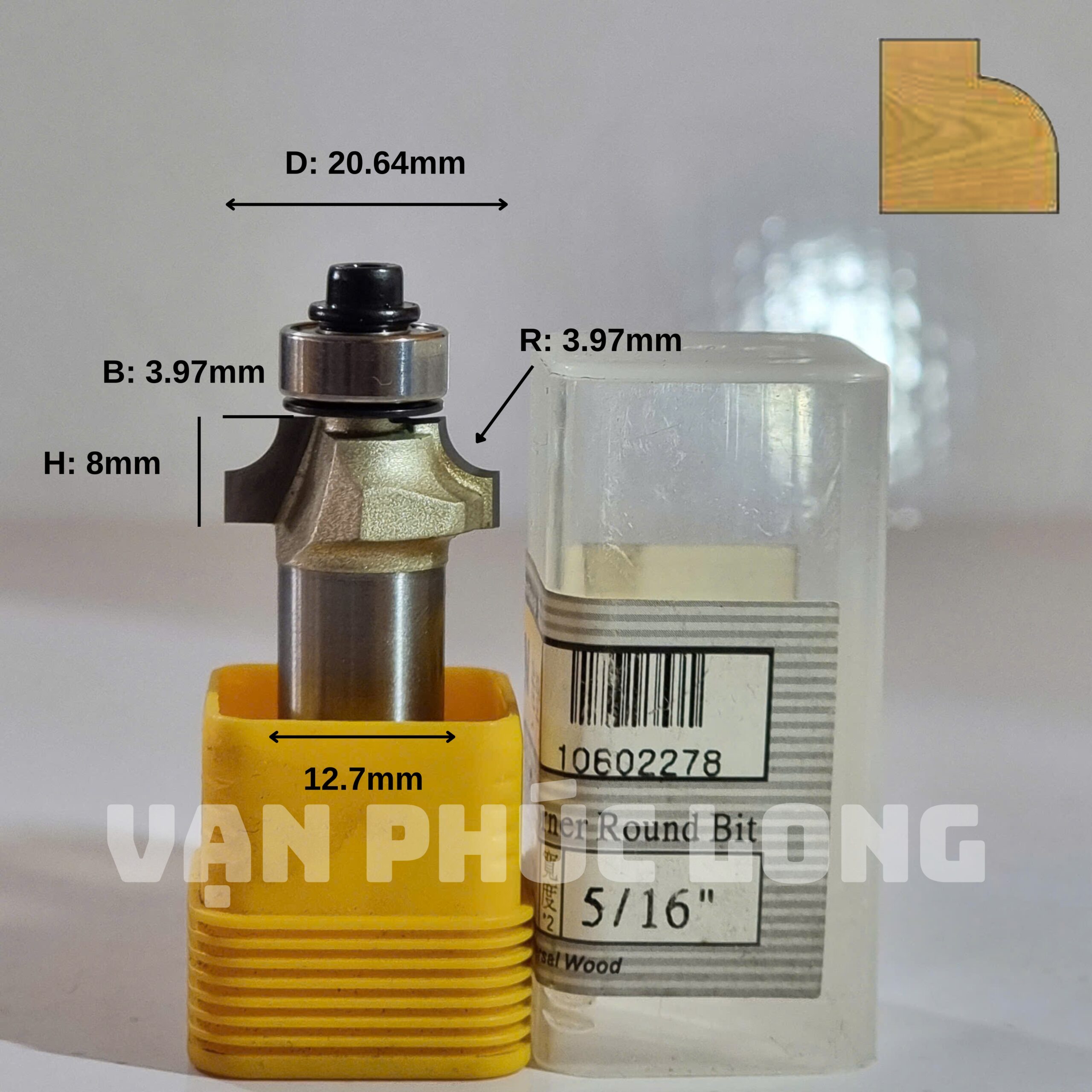 Mũi phay bo góc cốt 1/2" và 1/4" ARDEN 0602 - Ảnh 4
