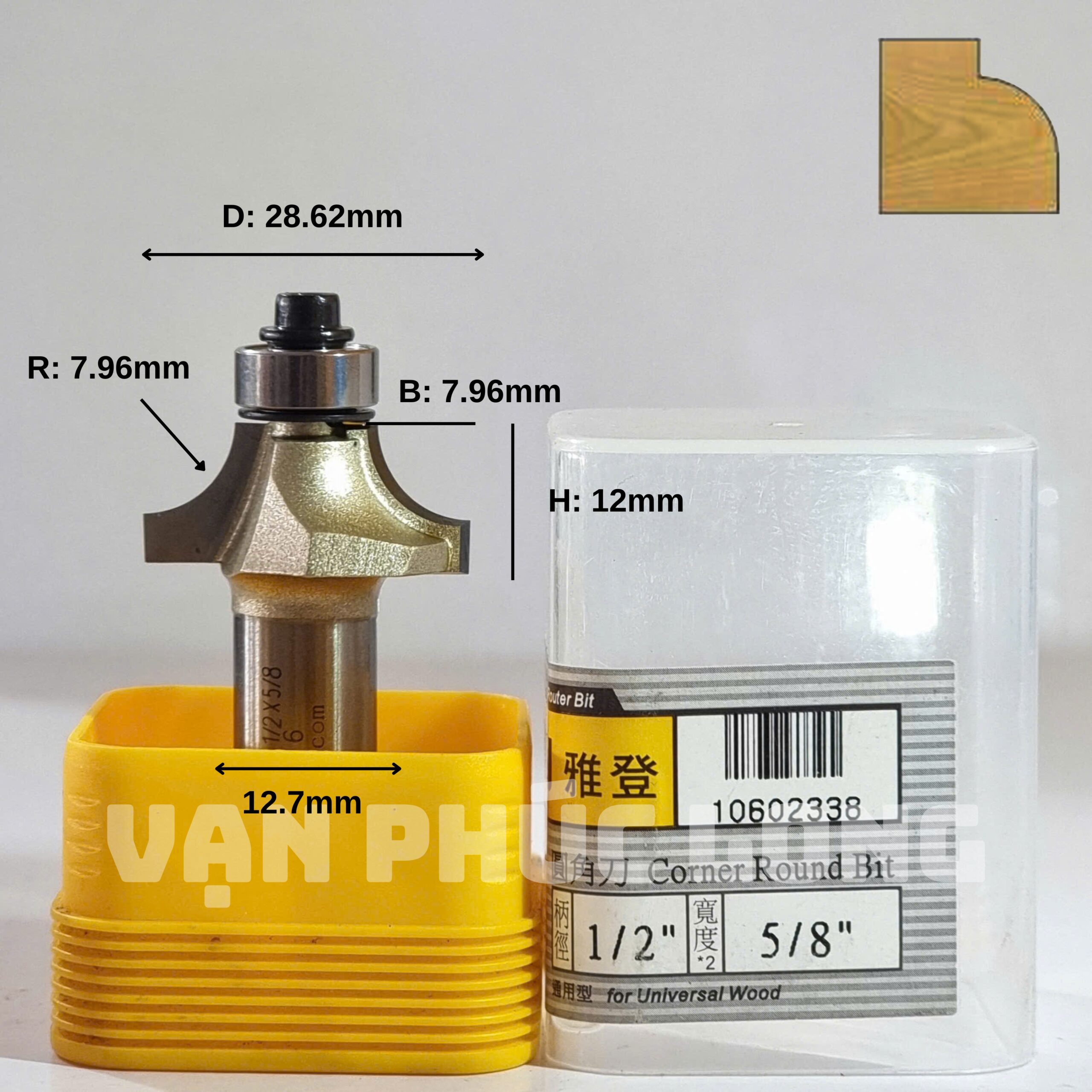 Mũi phay bo góc cốt 1/2" và 1/4" ARDEN 0602 - Ảnh 7