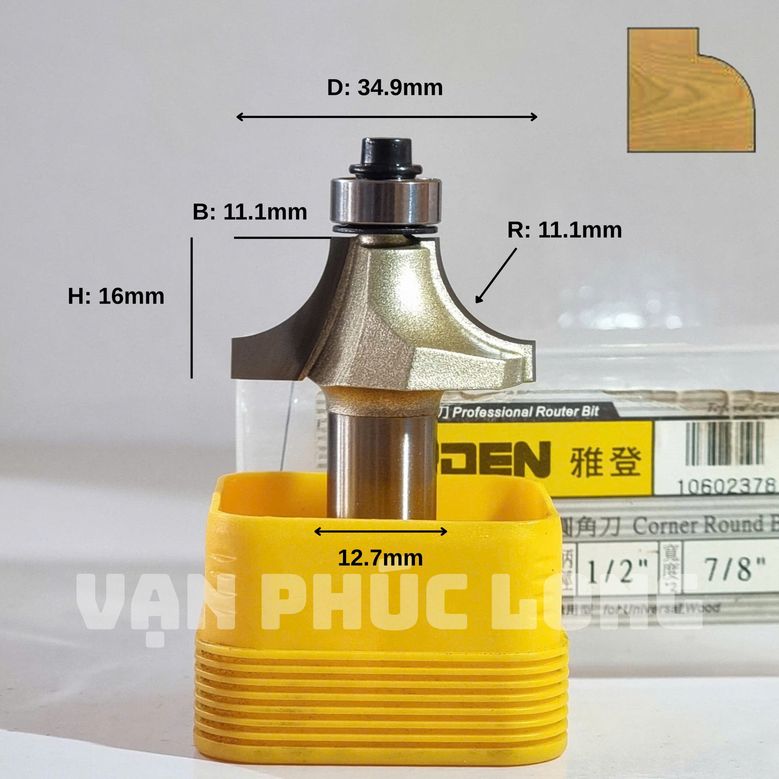 Mũi phay bo góc cốt 1/2" và 1/4" ARDEN 0602 - Ảnh 9