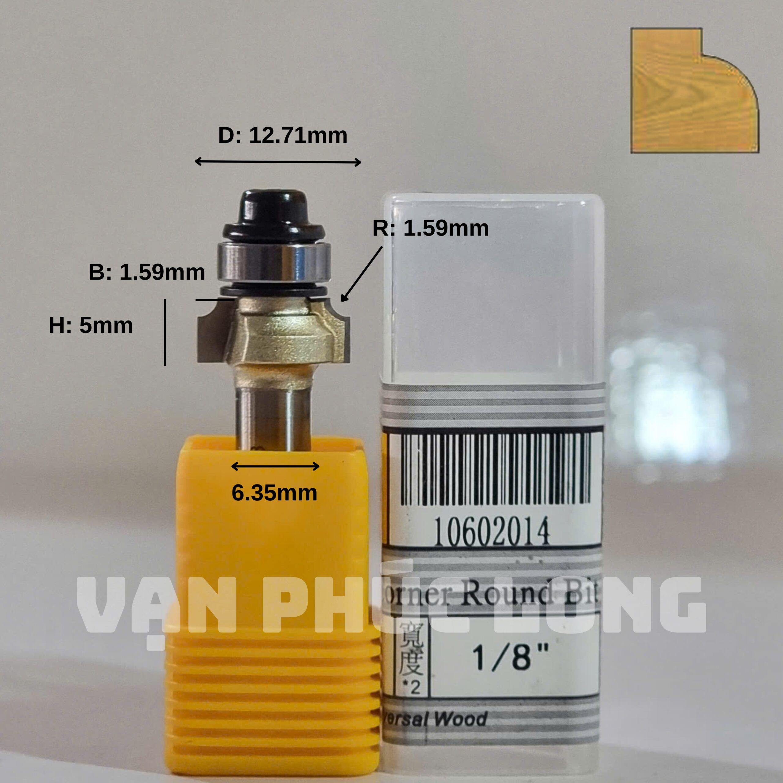 Mũi phay bo góc cốt 1/2" và 1/4" ARDEN 0602 - Ảnh 12