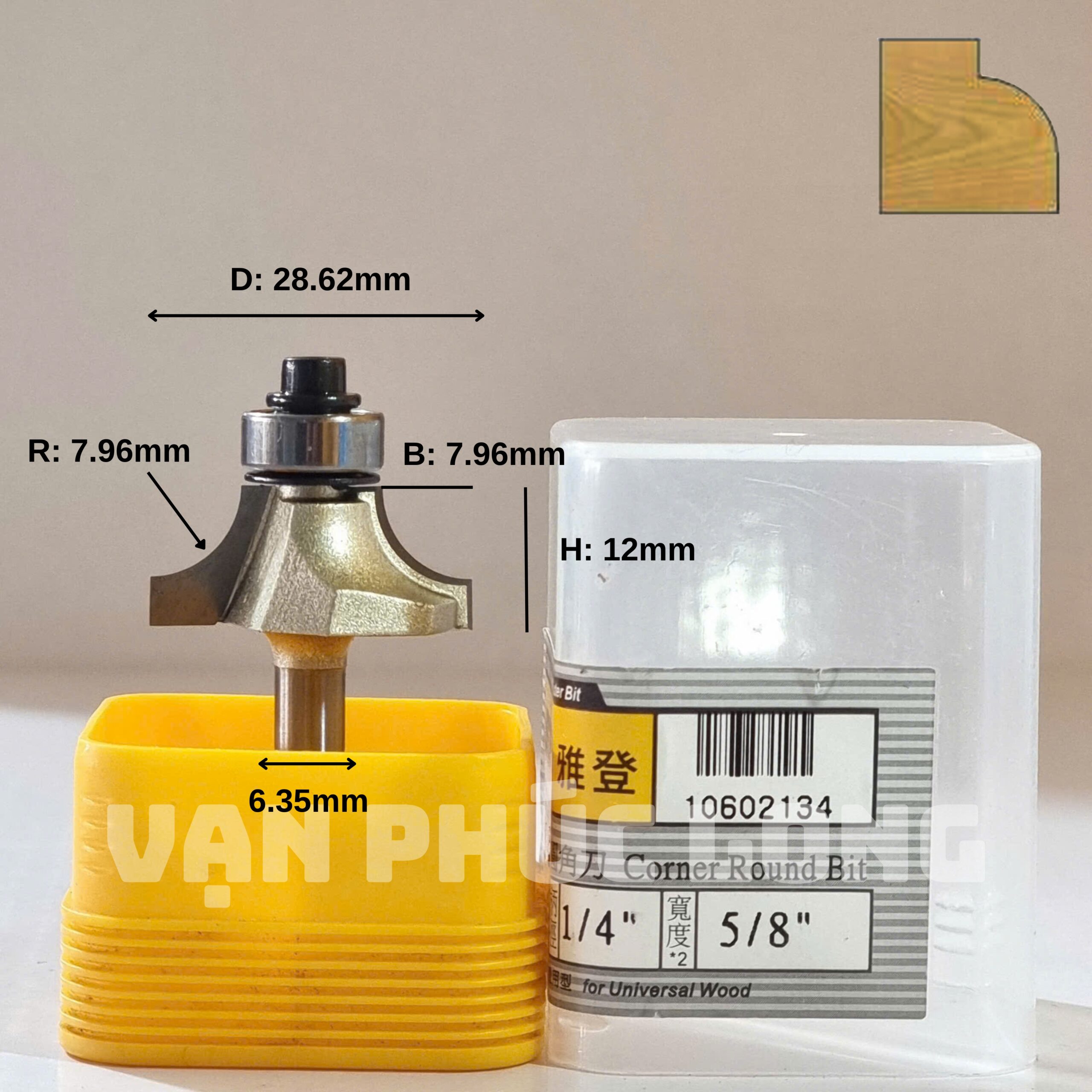 Mũi phay bo góc cốt 1/2" và 1/4" ARDEN 0602 - Ảnh 15