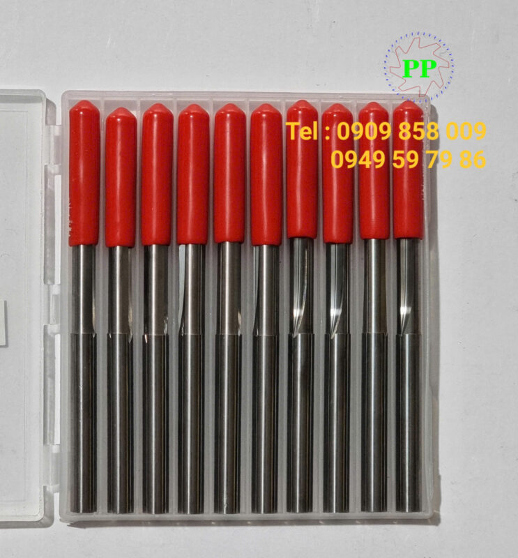Mũi điêu khắc CNC đầu cầu dạng côn 8 x R0.5 x 18° x 120
