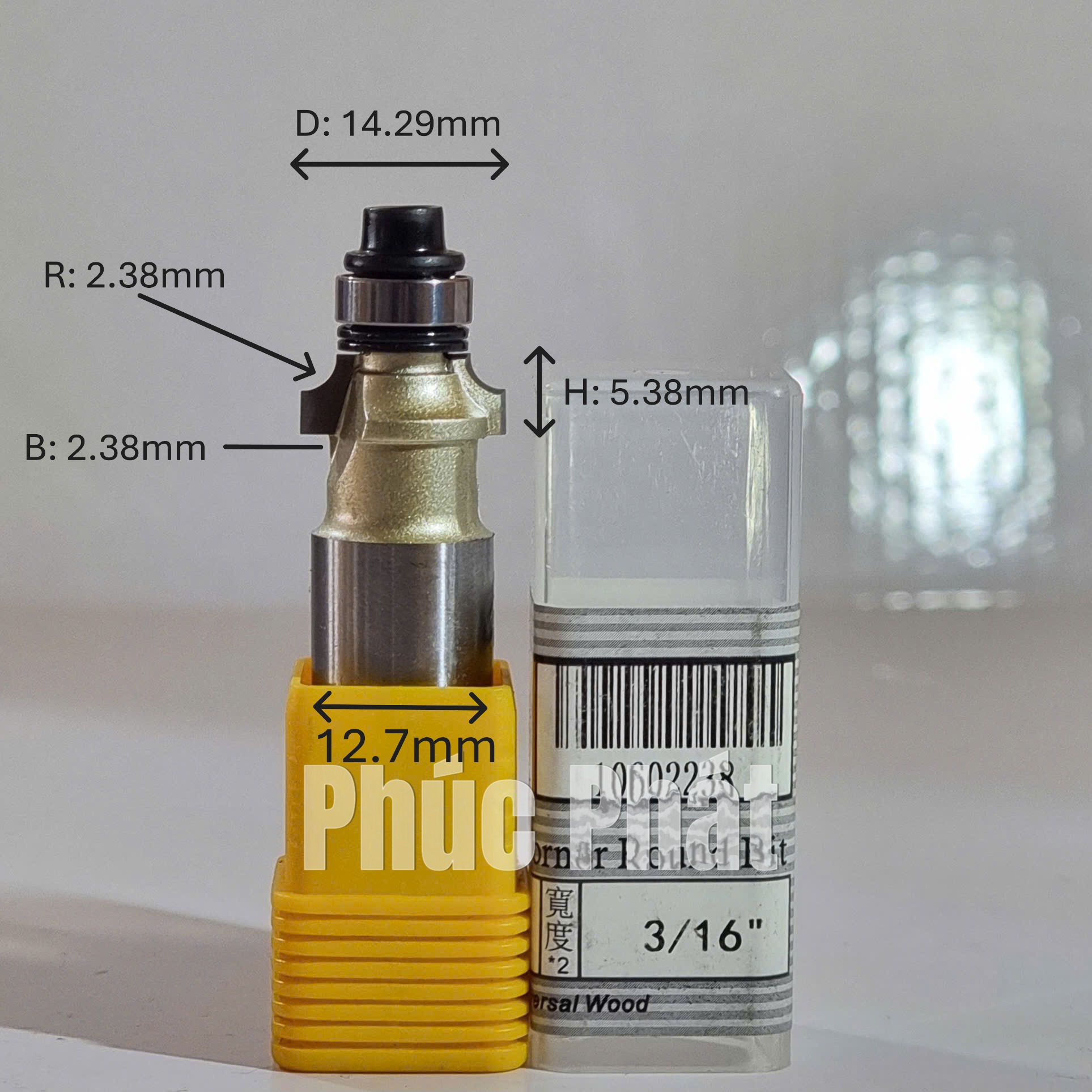 Mũi phay bo góc cốt 1/2" và 1/4" ARDEN 0602 - Ảnh 2
