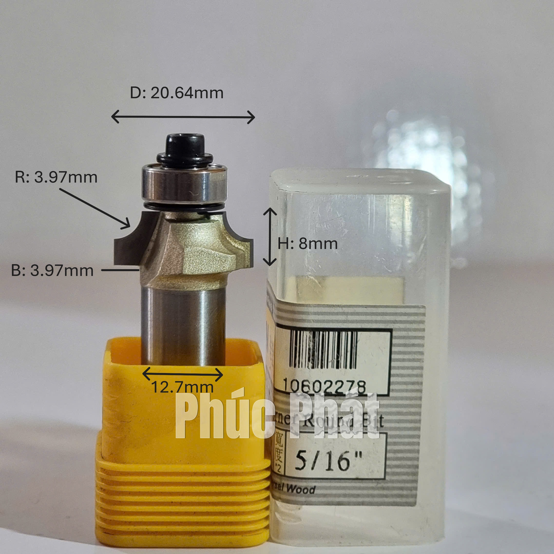 Mũi phay bo góc cốt 1/2" và 1/4" ARDEN 0602 - Ảnh 4