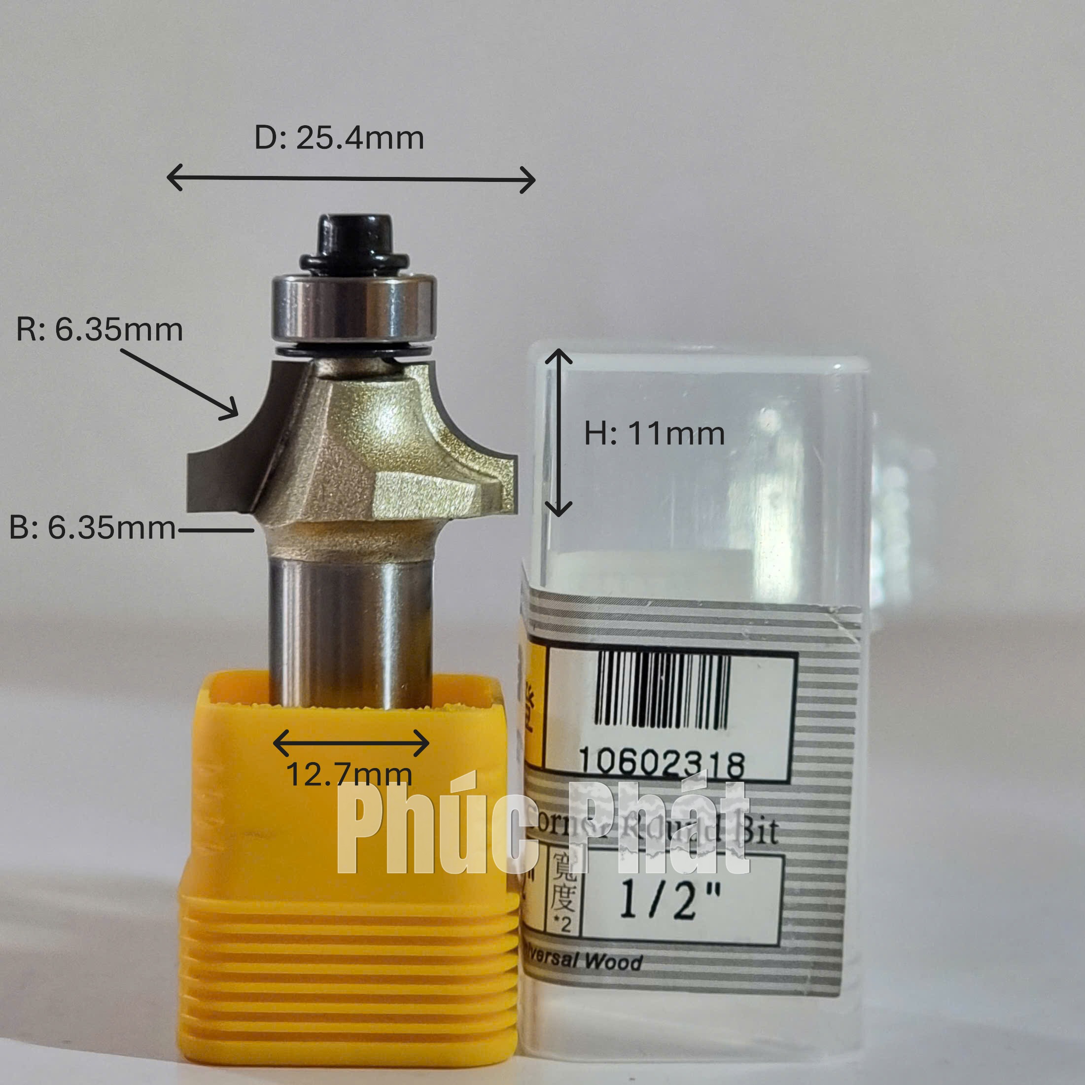 Mũi phay bo góc cốt 1/2" và 1/4" ARDEN 0602 - Ảnh 6