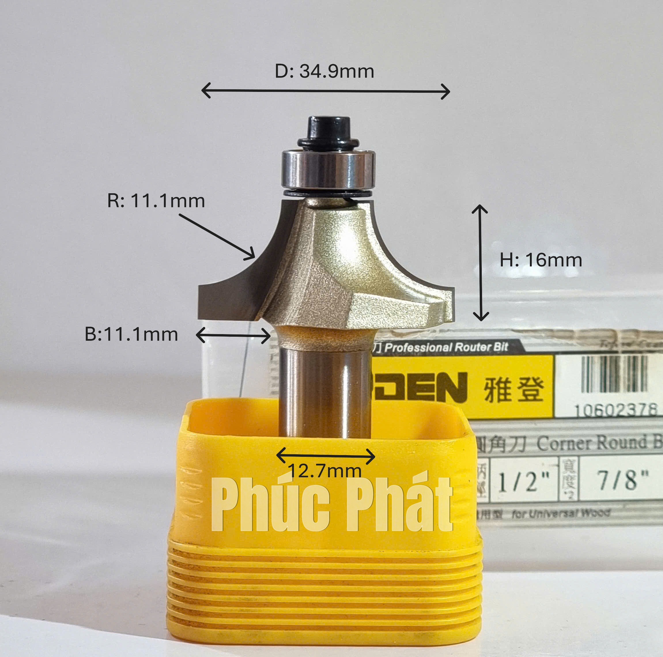 Mũi phay bo góc cốt 1/2" và 1/4" ARDEN 0602 - Ảnh 9