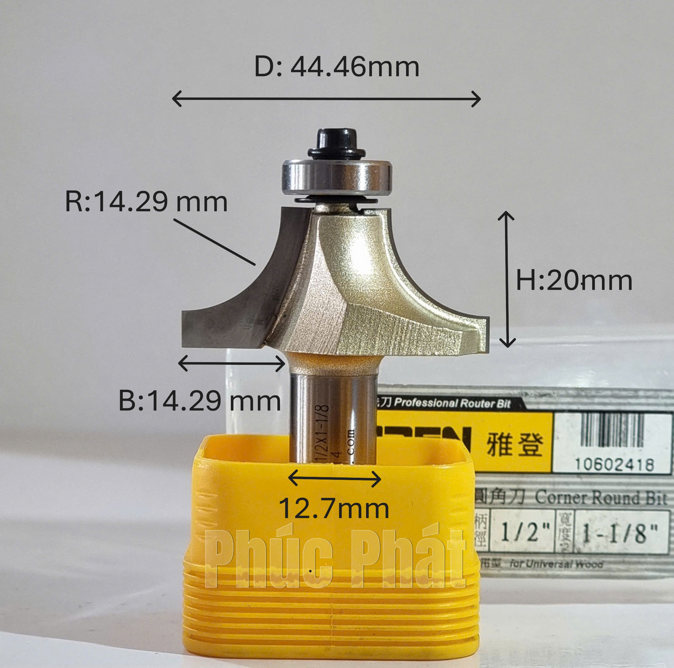 Mũi phay bo góc cốt 1/2" và 1/4" ARDEN 0602 - Ảnh 10