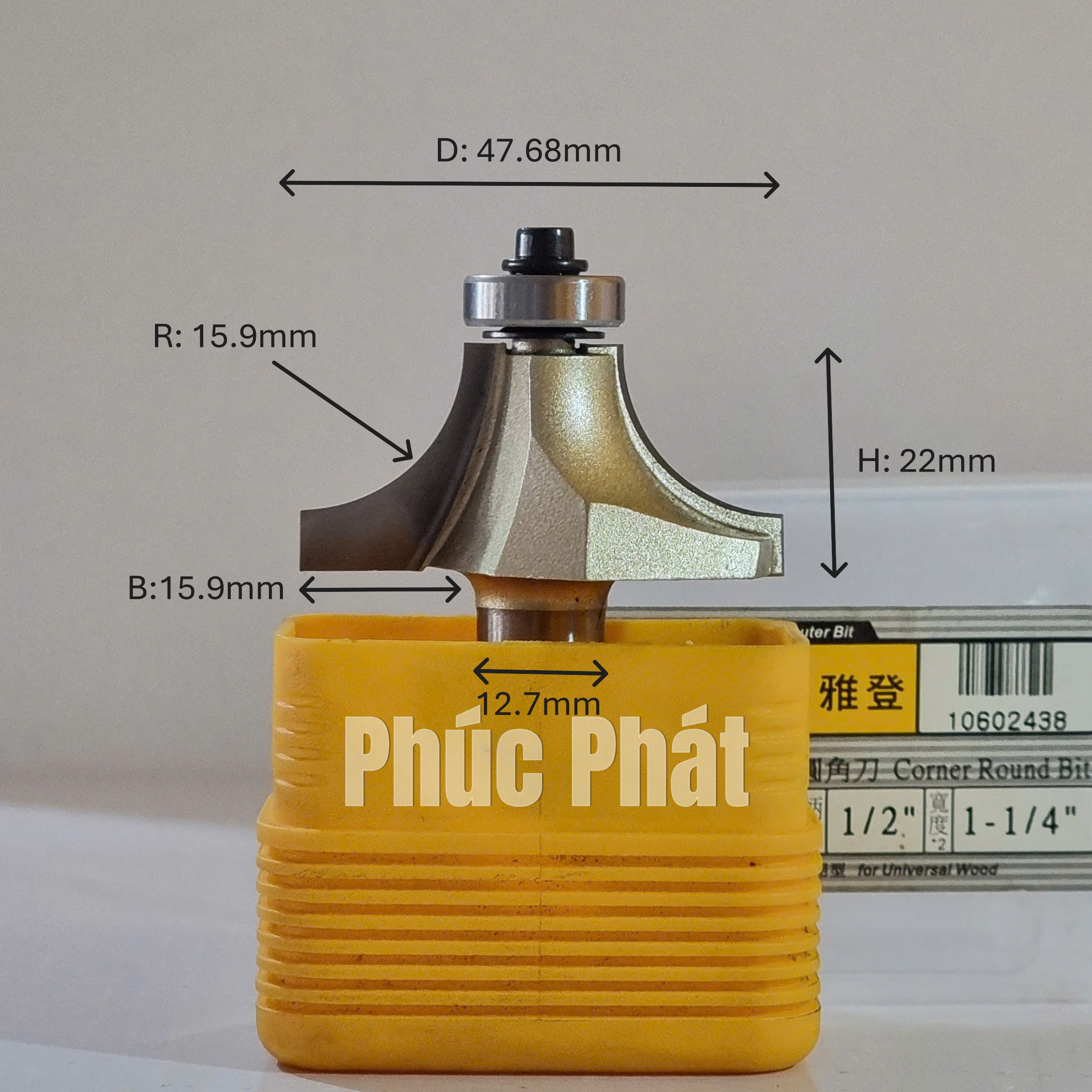 Mũi phay bo góc cốt 1/2" và 1/4" ARDEN 0602 - Ảnh 11