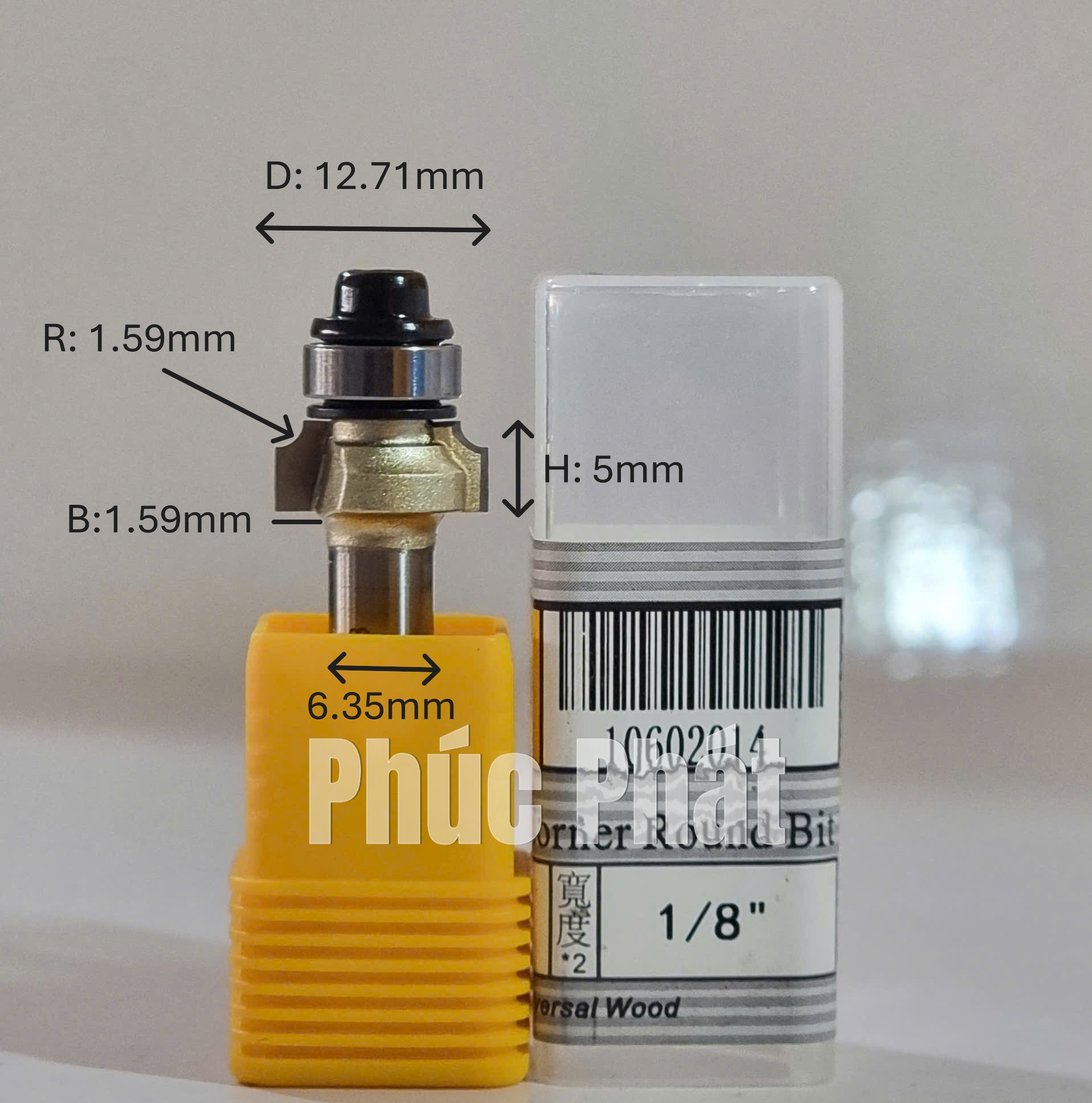 Mũi phay bo góc cốt 1/2" và 1/4" ARDEN 0602 - Ảnh 12