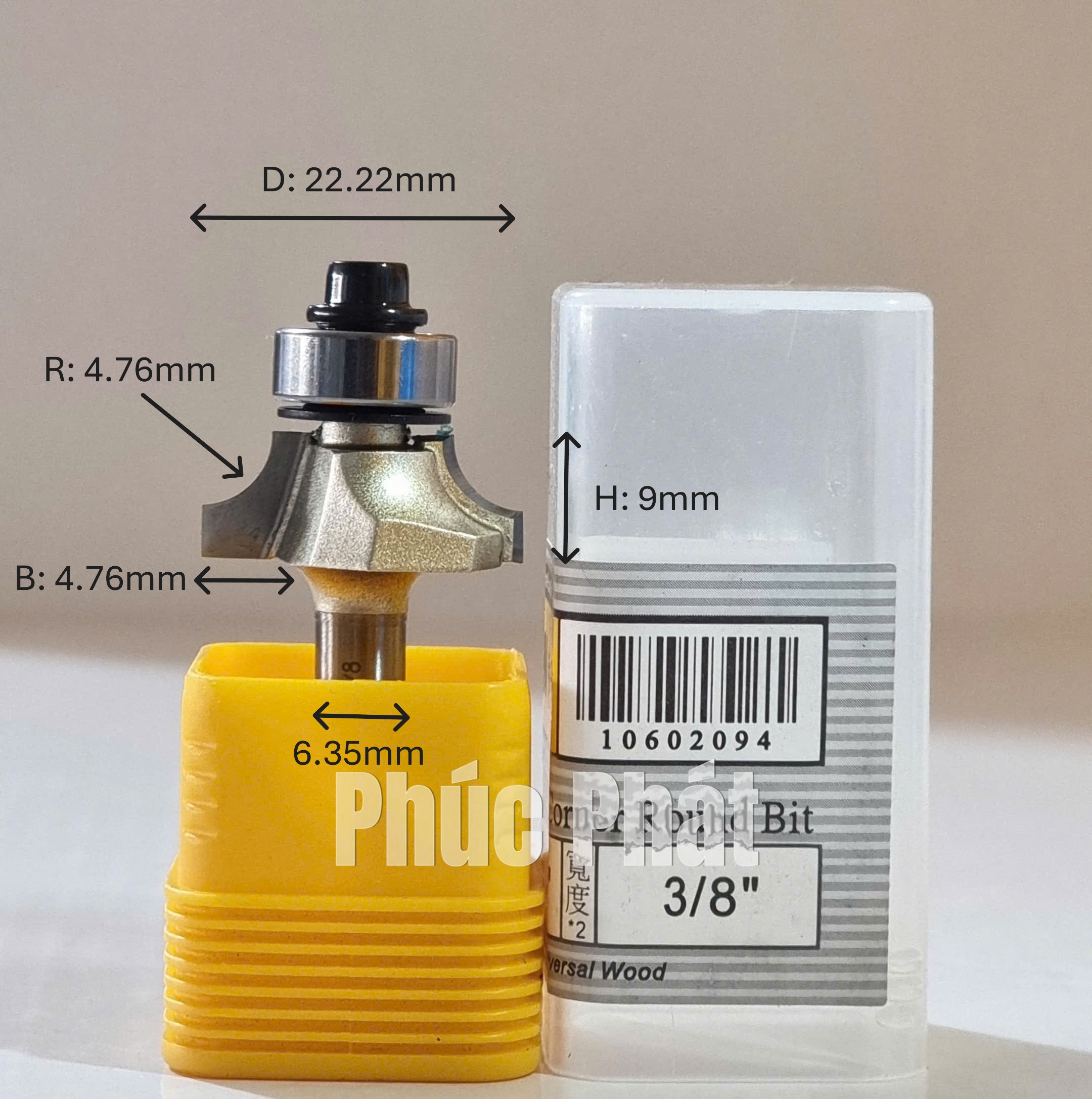 Mũi phay bo góc cốt 1/2" và 1/4" ARDEN 0602 - Ảnh 15