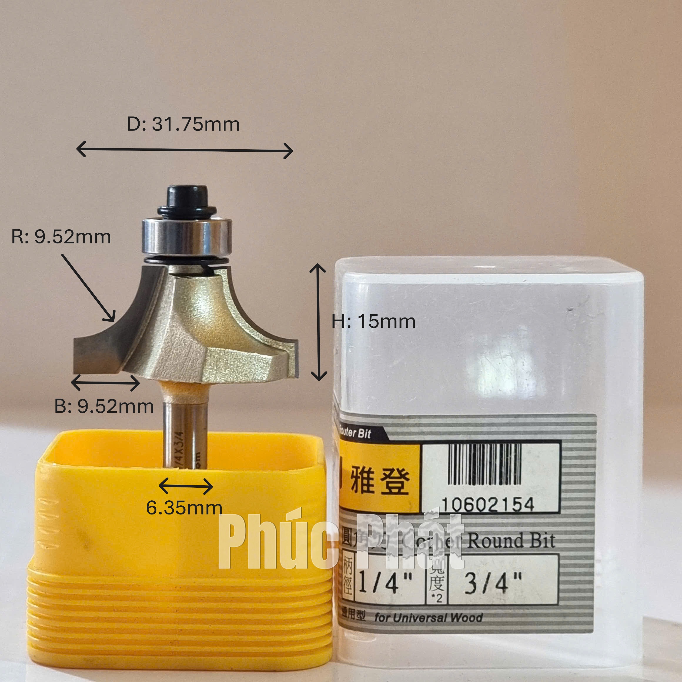 Mũi phay bo góc cốt 1/2" và 1/4" ARDEN 0602 - Ảnh 17