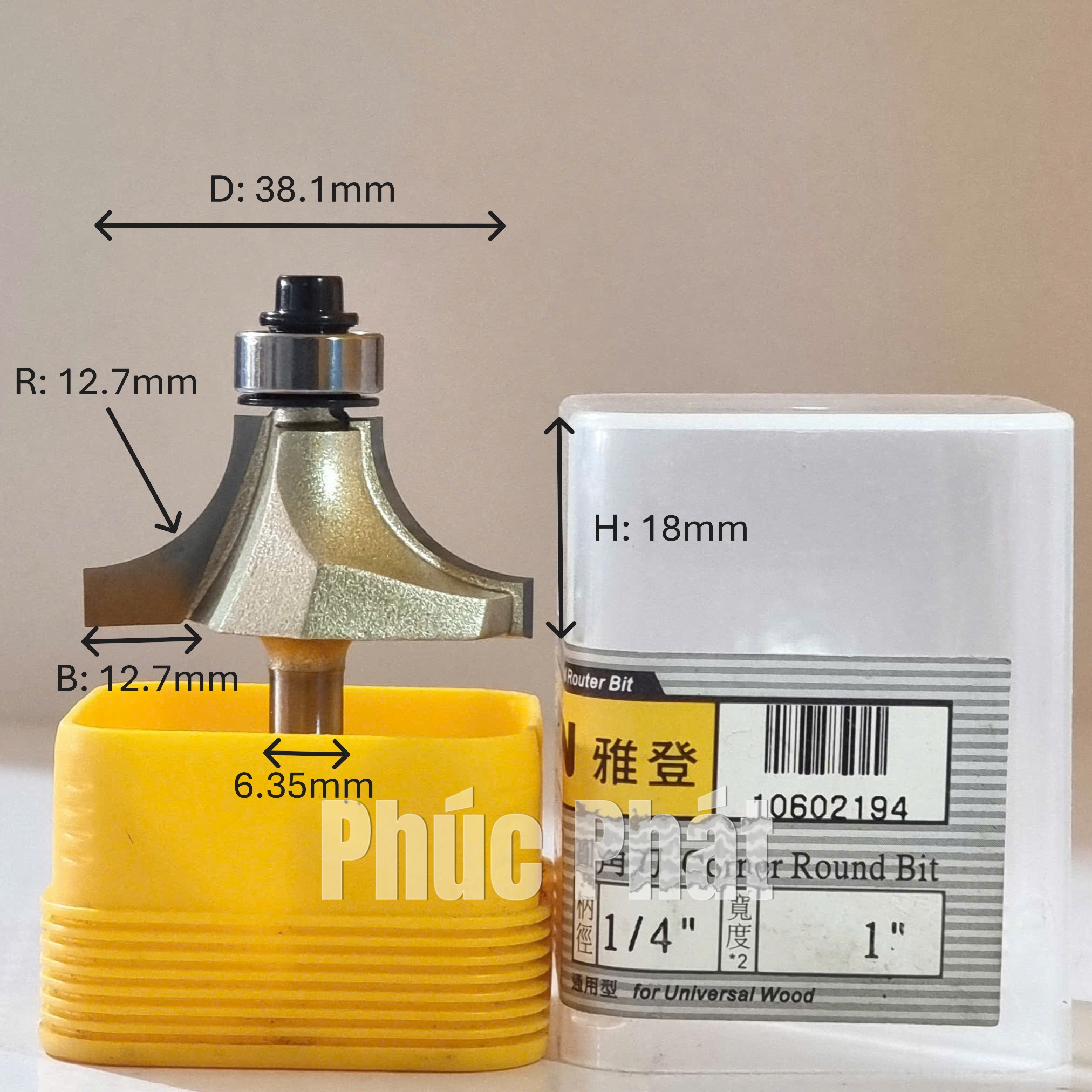 Mũi phay bo góc cốt 1/2" và 1/4" ARDEN 0602 - Ảnh 18
