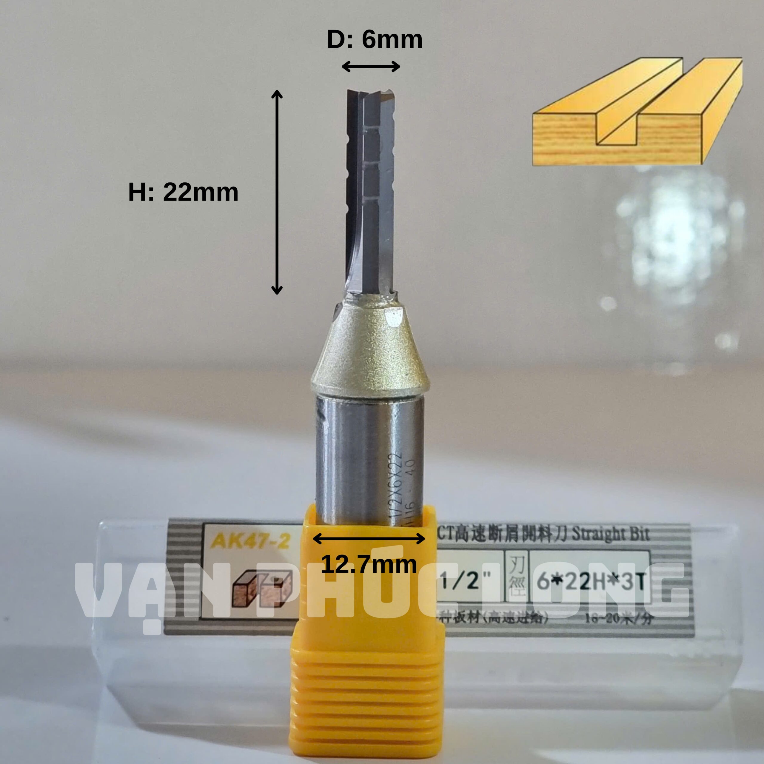 Mũi phay thẳng 3 me có khía TCT Arden AK47-2 - Ảnh 4