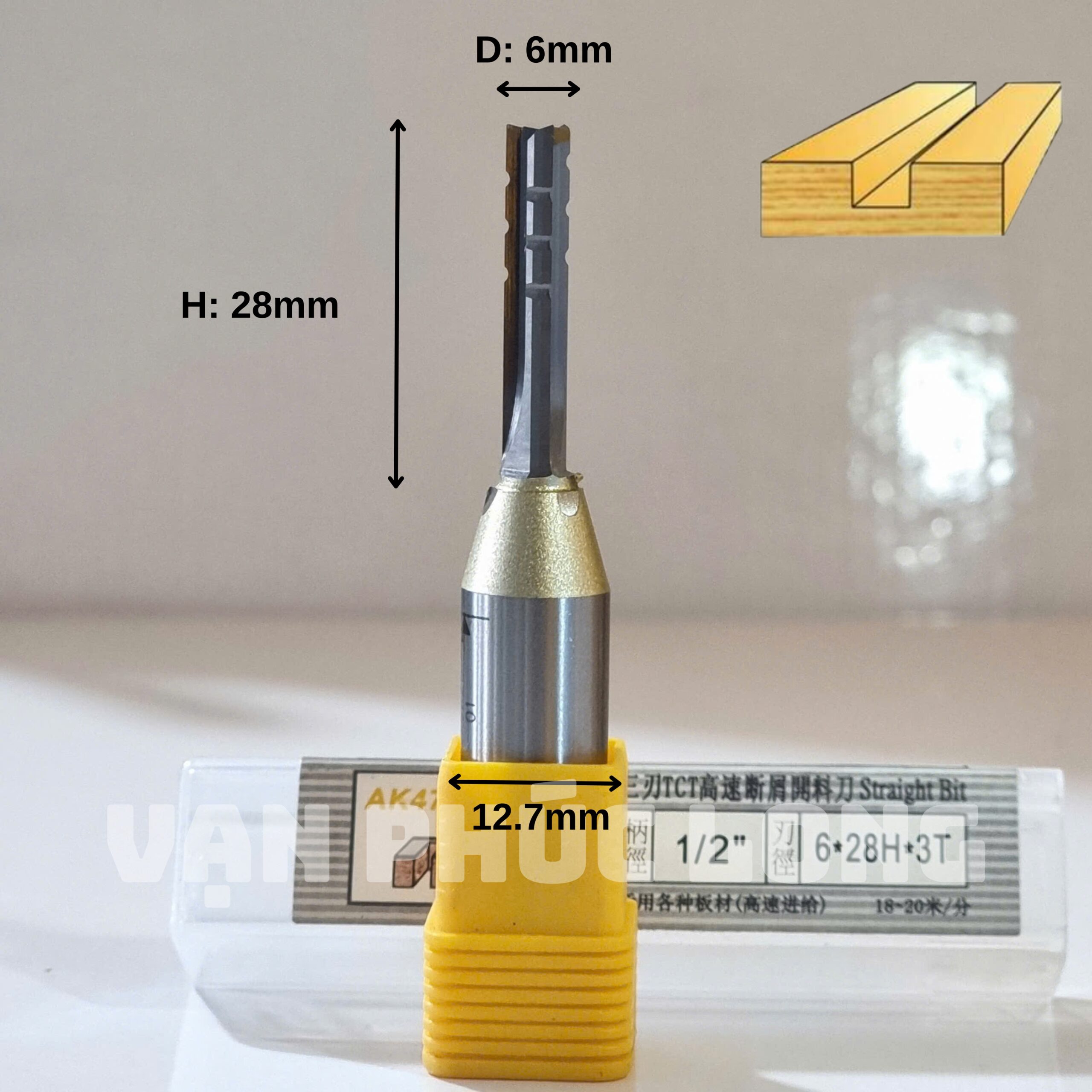 Mũi phay thẳng 3 me có khía TCT Arden AK47-2 - Ảnh 5
