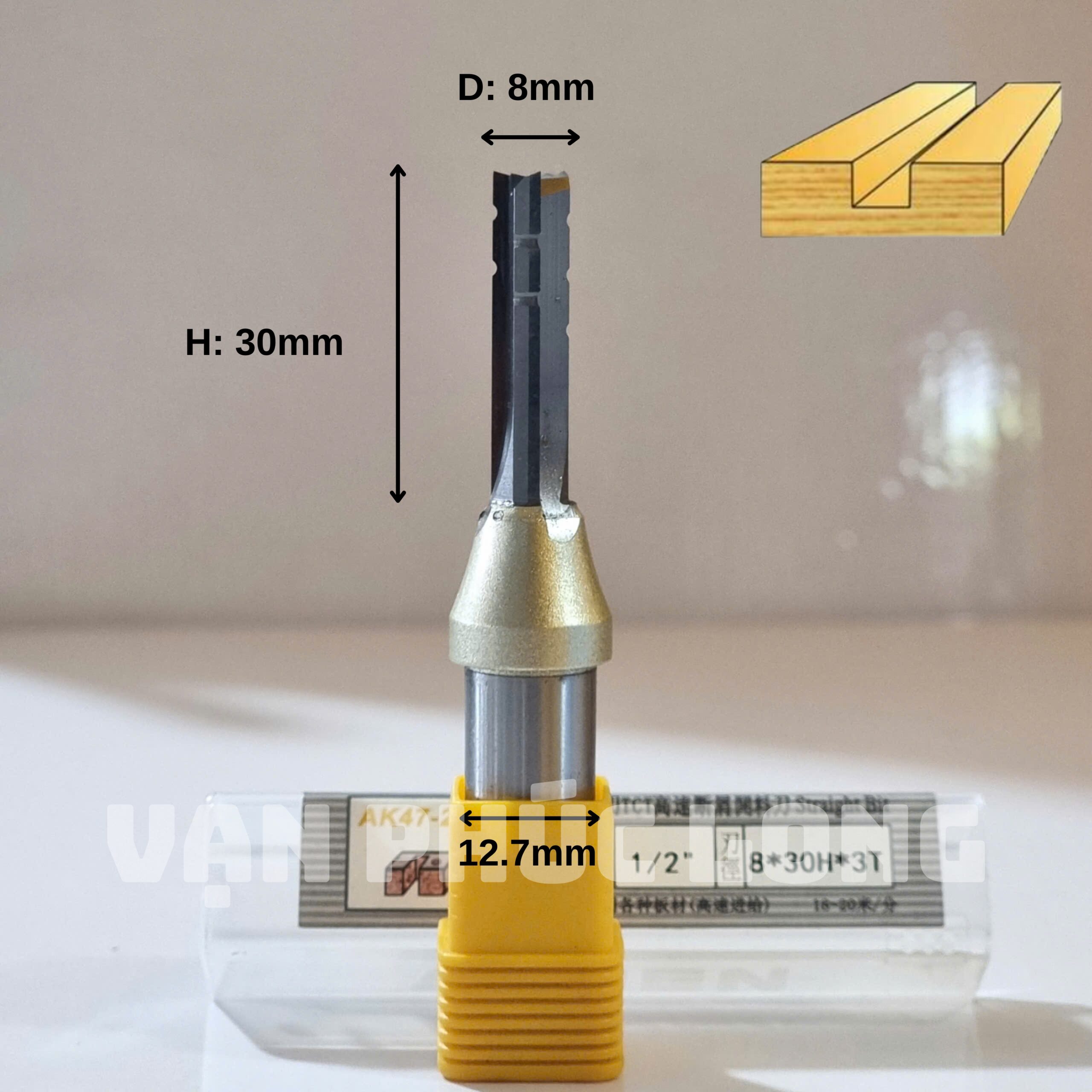 Mũi phay thẳng 3 me có khía TCT Arden AK47-2 - Ảnh 6