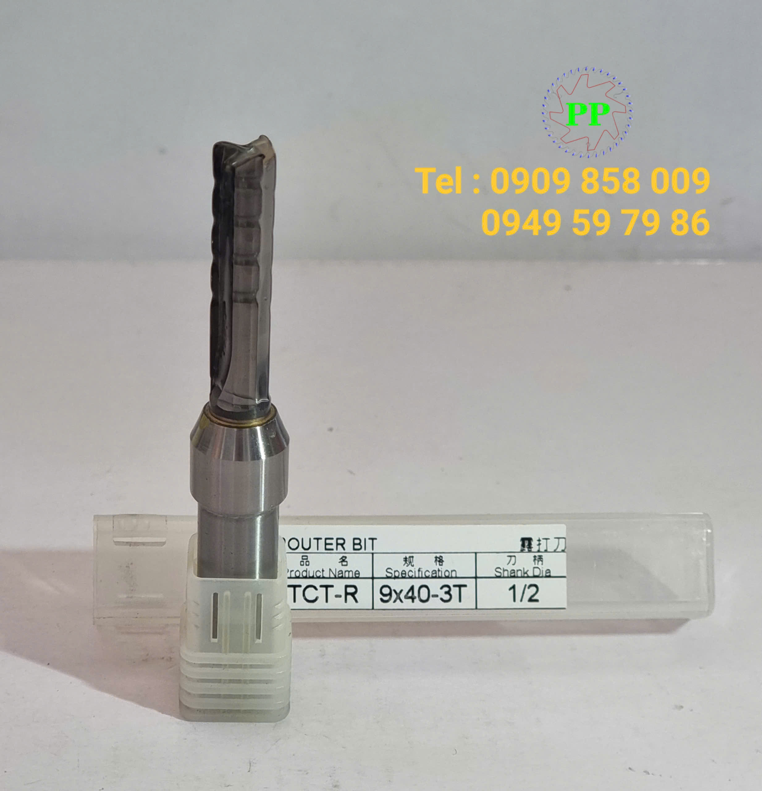 Dao router TCT-R thẳng 3 me có khía cốt 1/2 đường kính 9mm - Ảnh 3