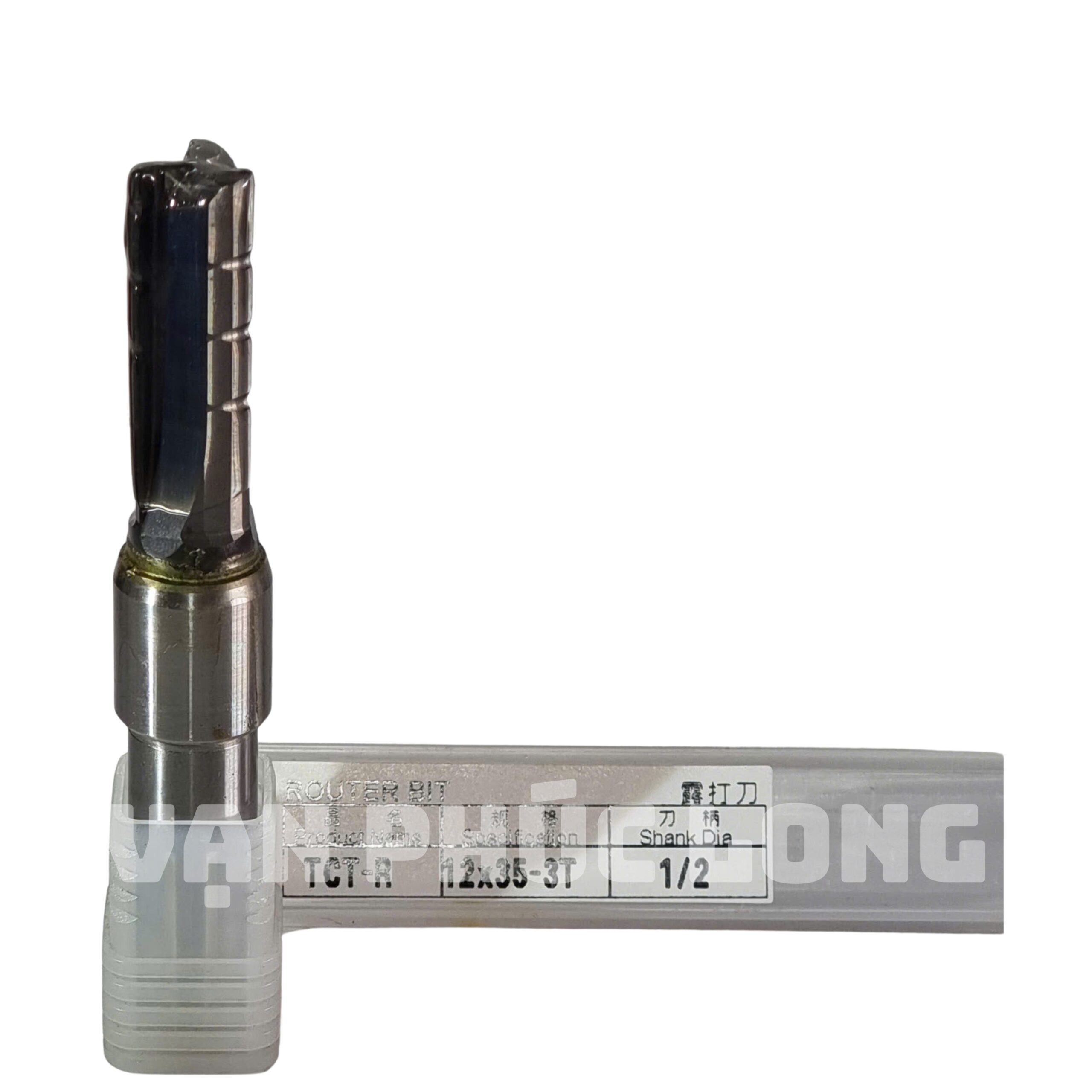 Dao router TCT-R thẳng 3 me có khía cốt 1/2 đường kính 12mm - Ảnh 2