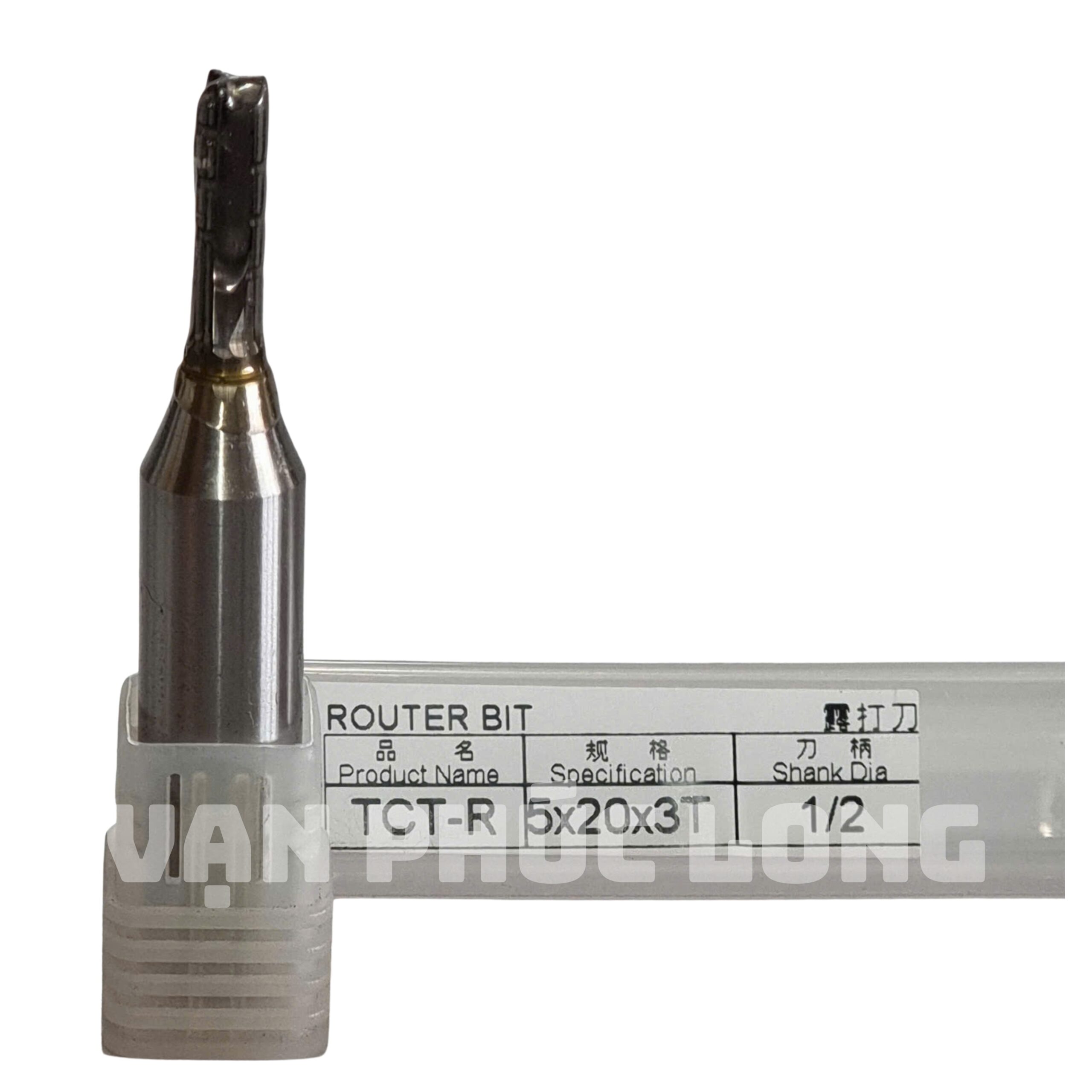 Dao router TCT-R thẳng 3 me có khía cốt 1/2 đường kính 5mm - Ảnh 2