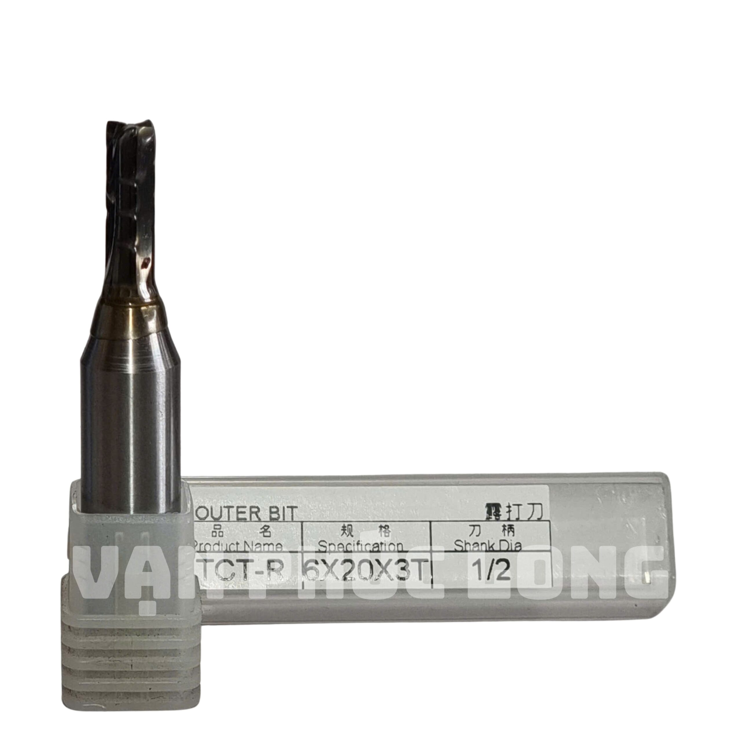 Dao router TCT-R thẳng 3 me có khía cốt 1/2 đường kính 6mm - Ảnh 2