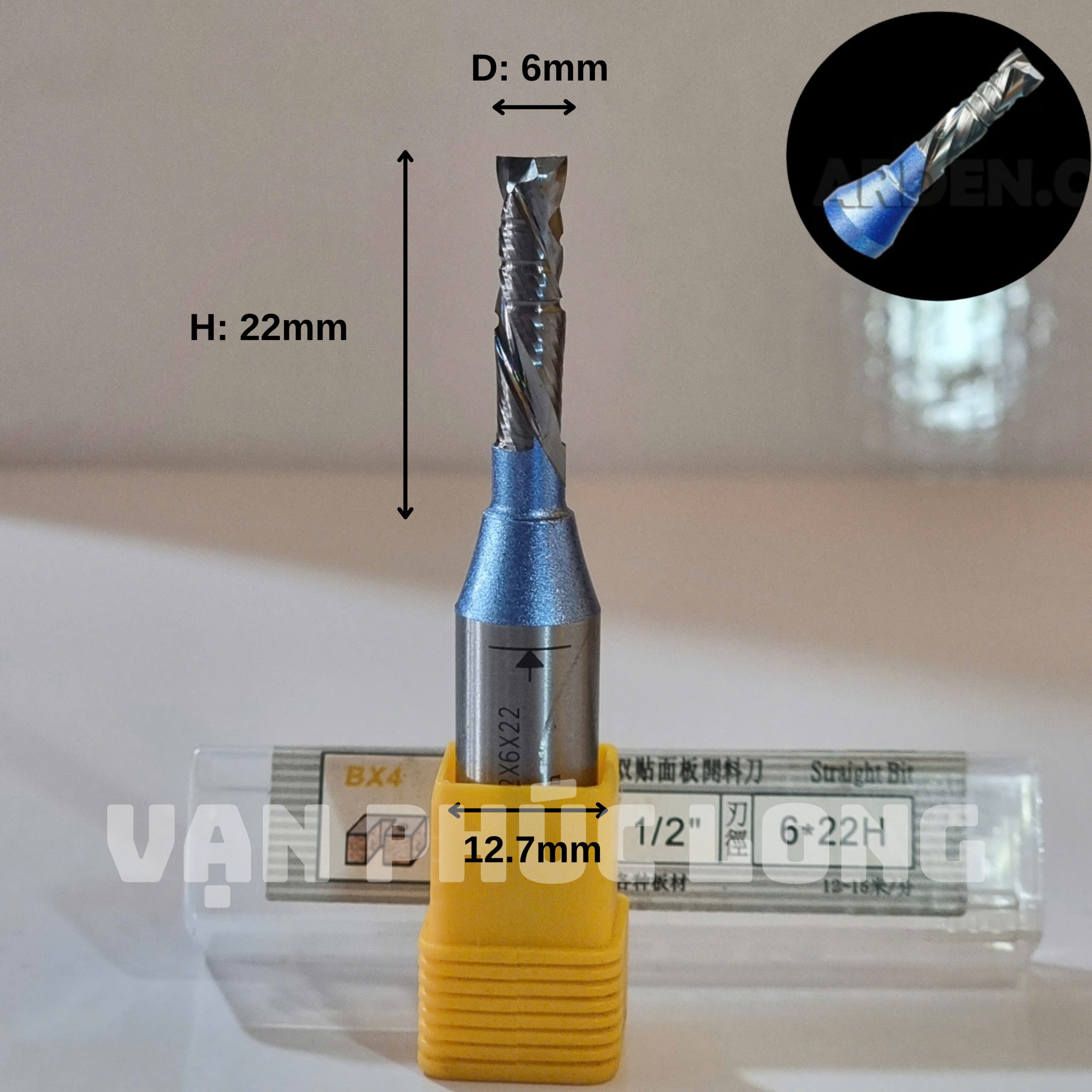 Mũi phay gỗ xoắn ốc TCT Arden BX4 - Ảnh 3