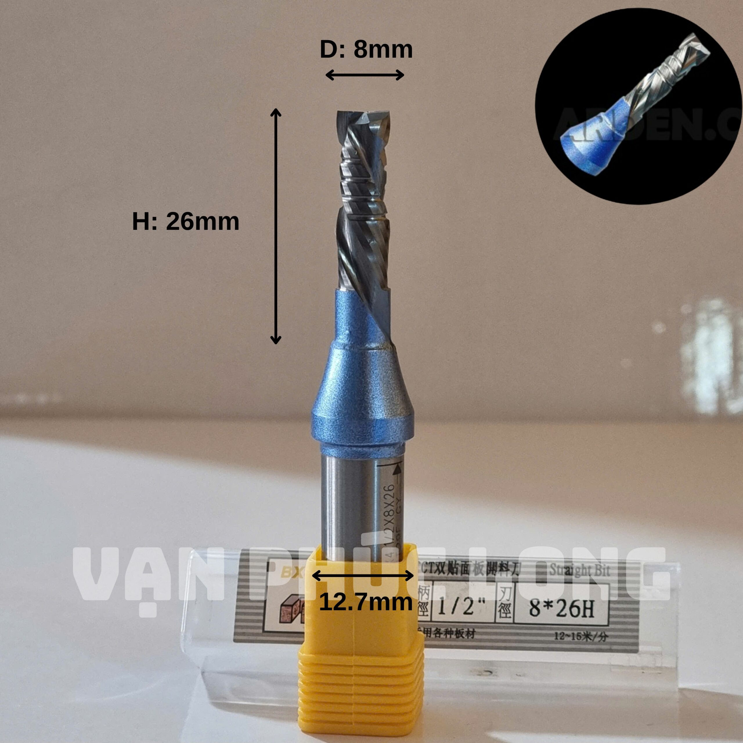 Mũi phay gỗ xoắn ốc TCT Arden BX4 - Ảnh 4