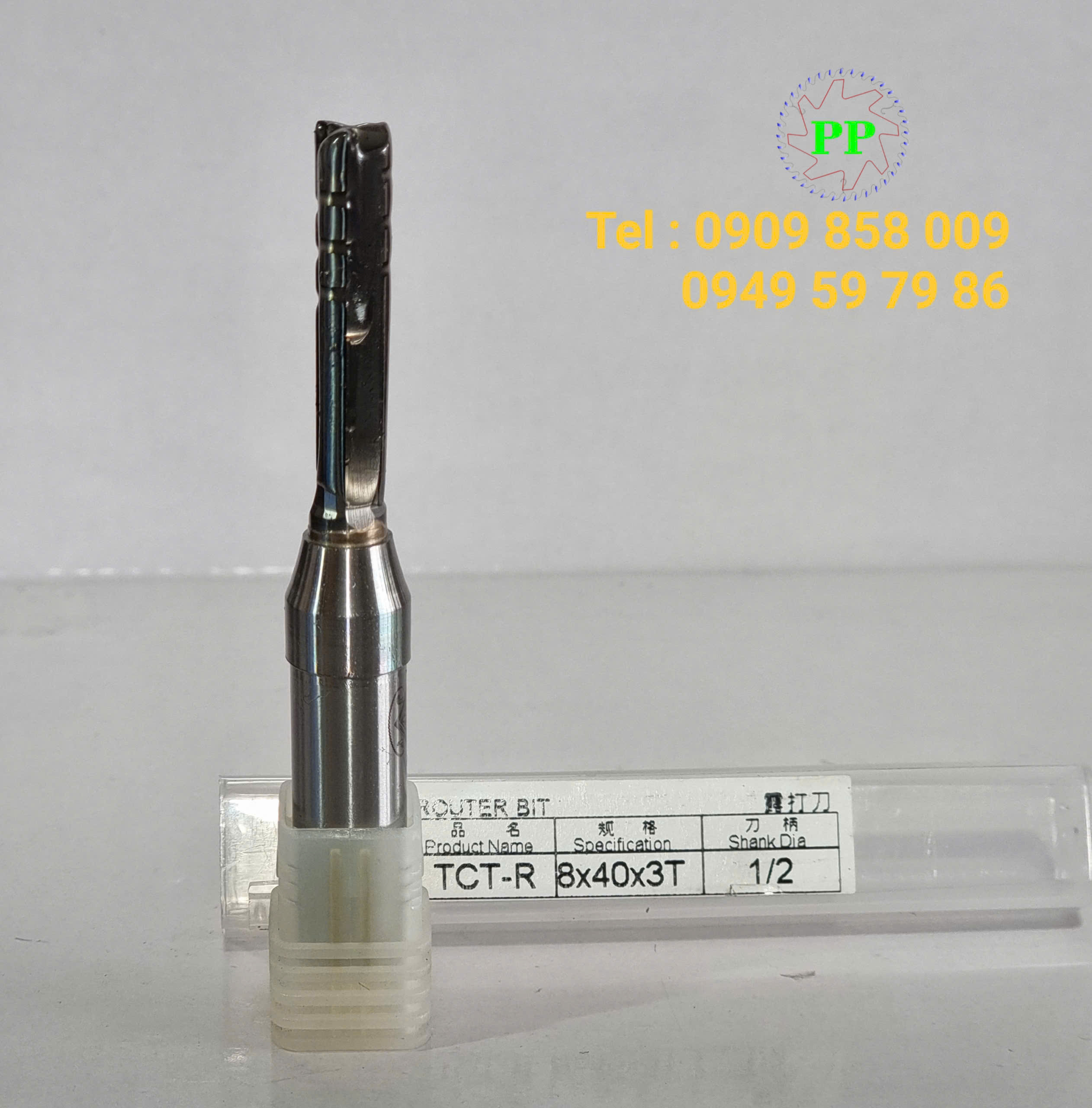 Dao router TCT-R thẳng 3 me có khía cốt 1/2 đường kính 8mm - Ảnh 4
