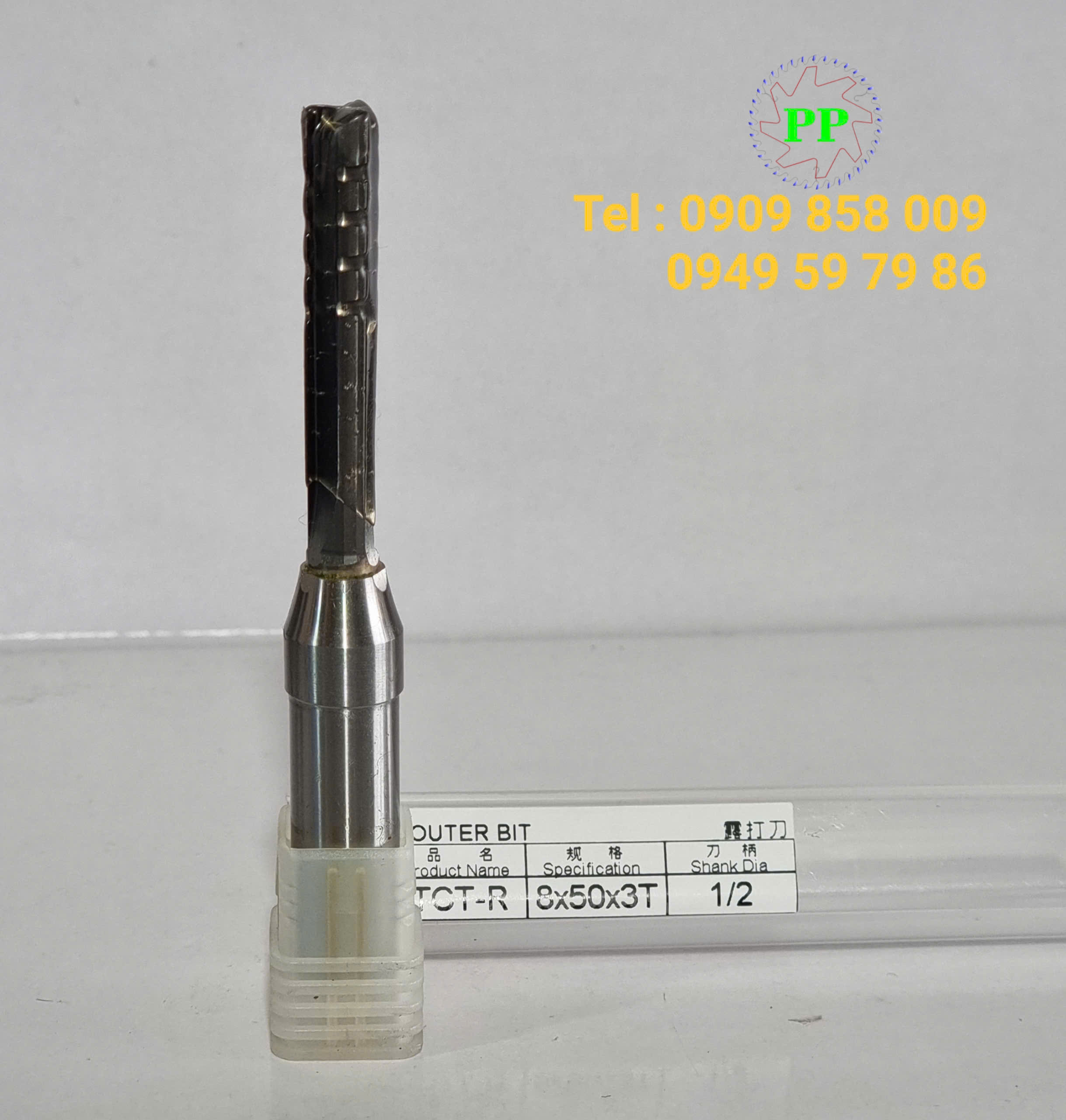 Dao router TCT-R thẳng 3 me có khía cốt 1/2 đường kính 8mm - Ảnh 5
