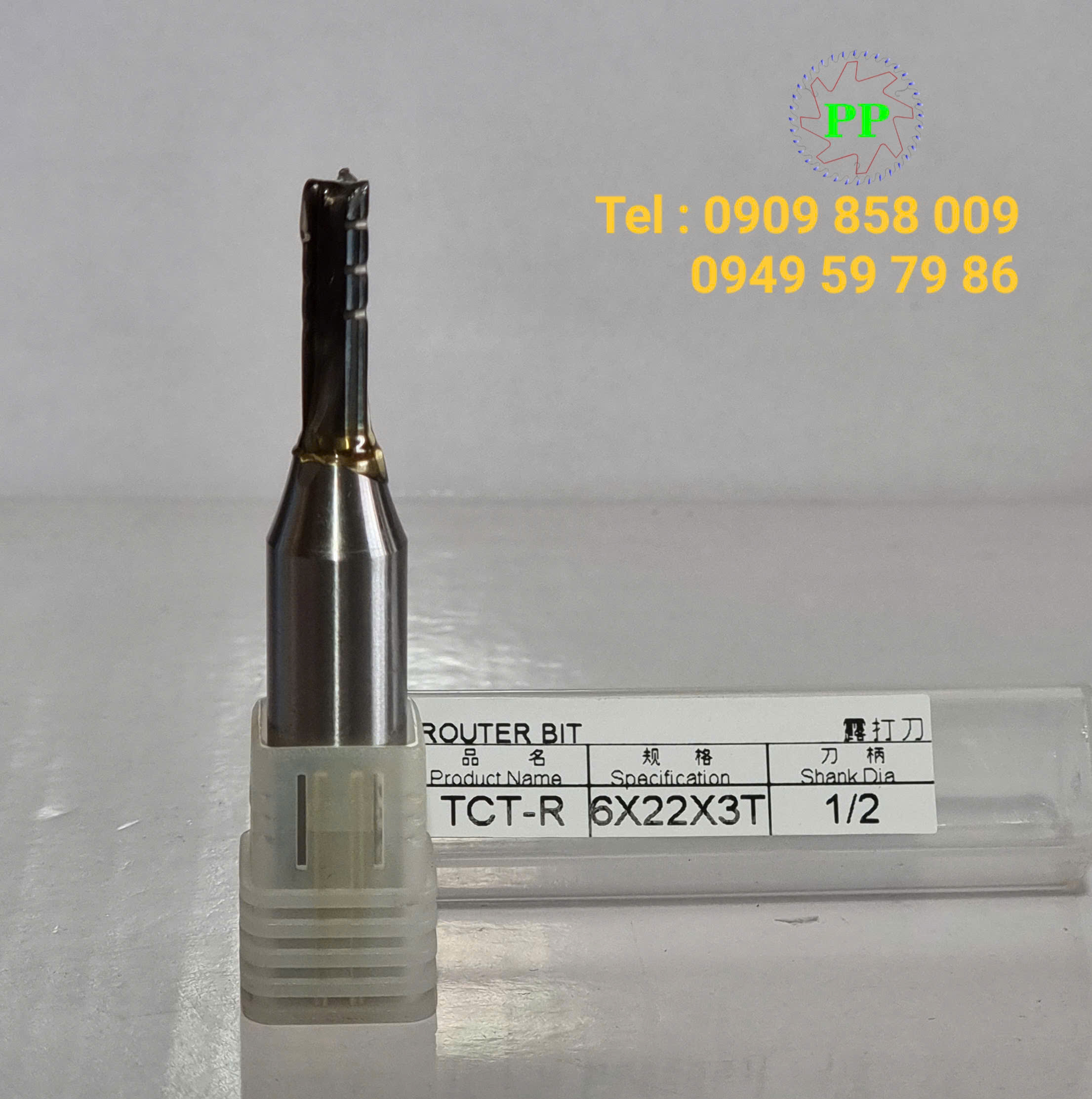 Dao router TCT-R thẳng 3 me có khía cốt 1/2 đường kính 6mm - Ảnh 3