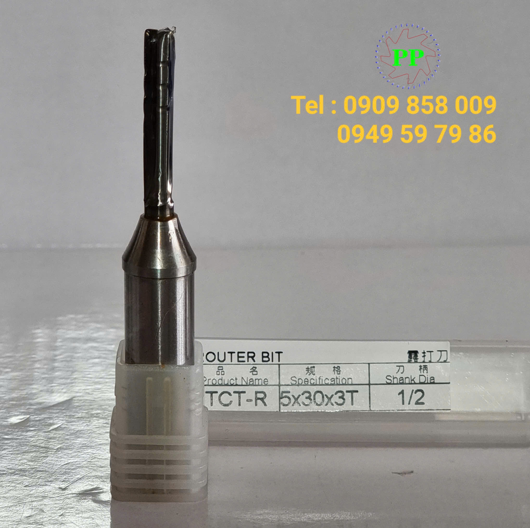 Dao router TCT-R thẳng 3 me có khía cốt 1/2 đường kính 5mm - Ảnh 3