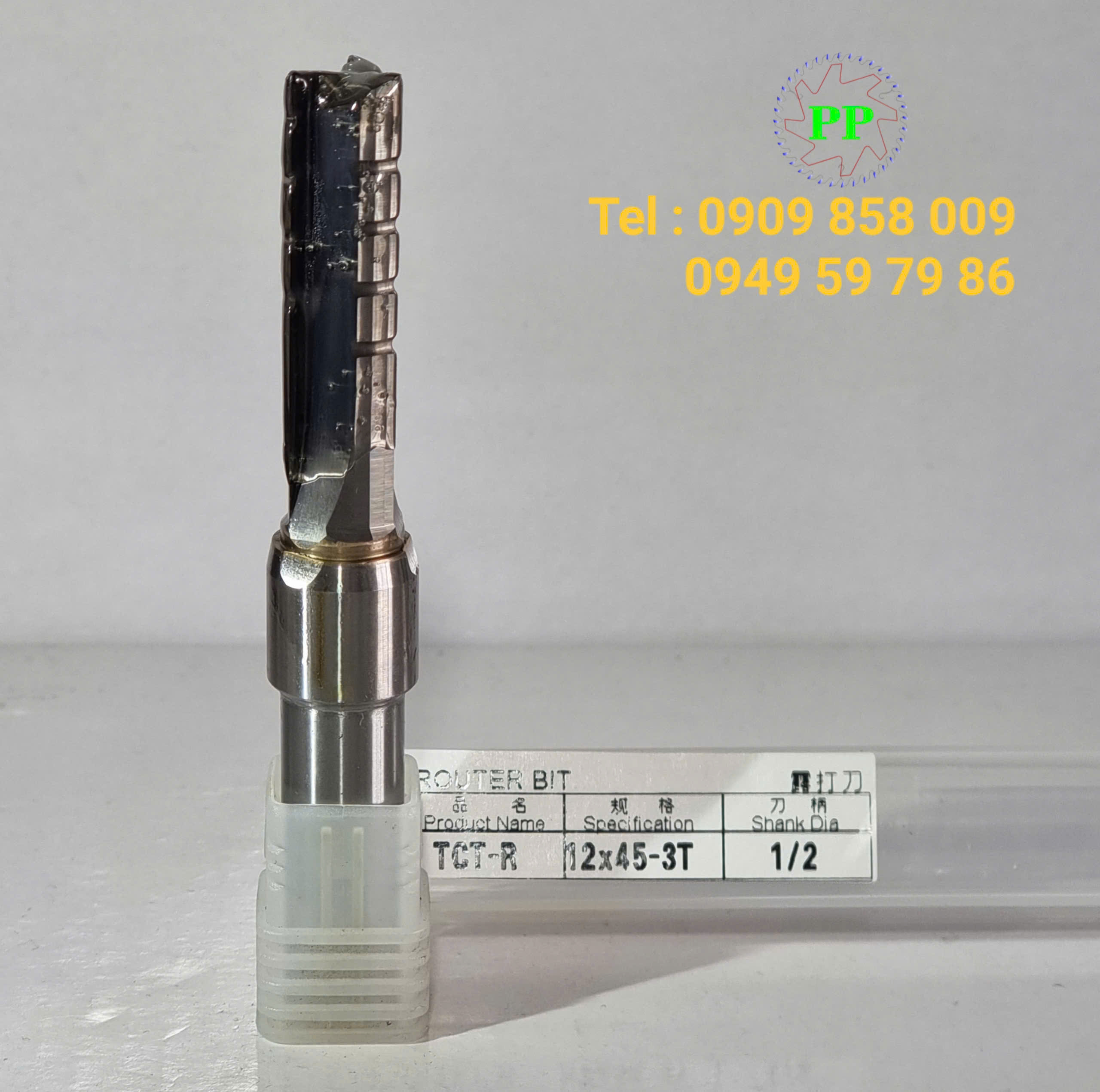 Dao router TCT-R thẳng 3 me có khía cốt 1/2 đường kính 12mm - Ảnh 3