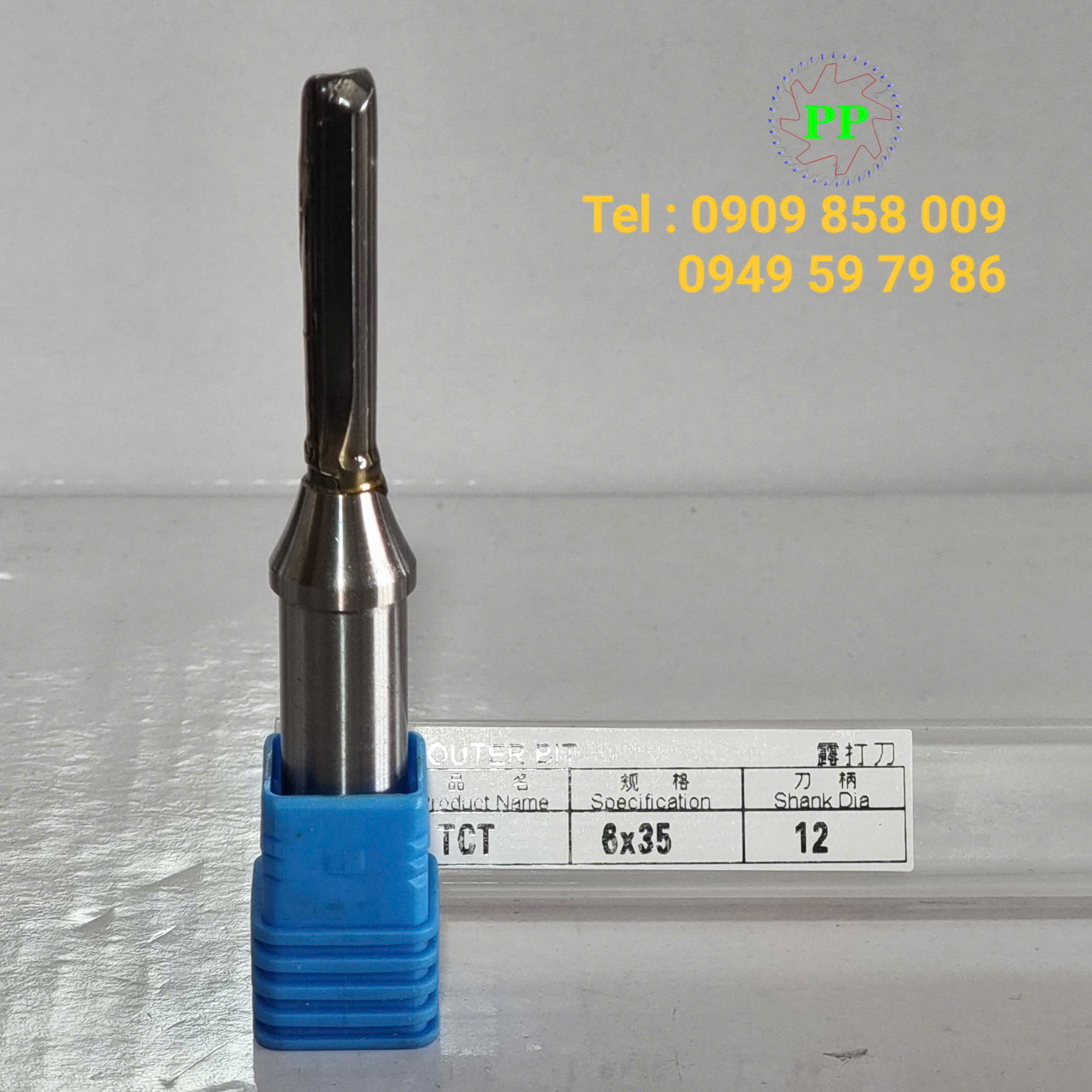 Dao router TCT thẳng 2 me cốt 12 đường kính 6mm - Ảnh 4