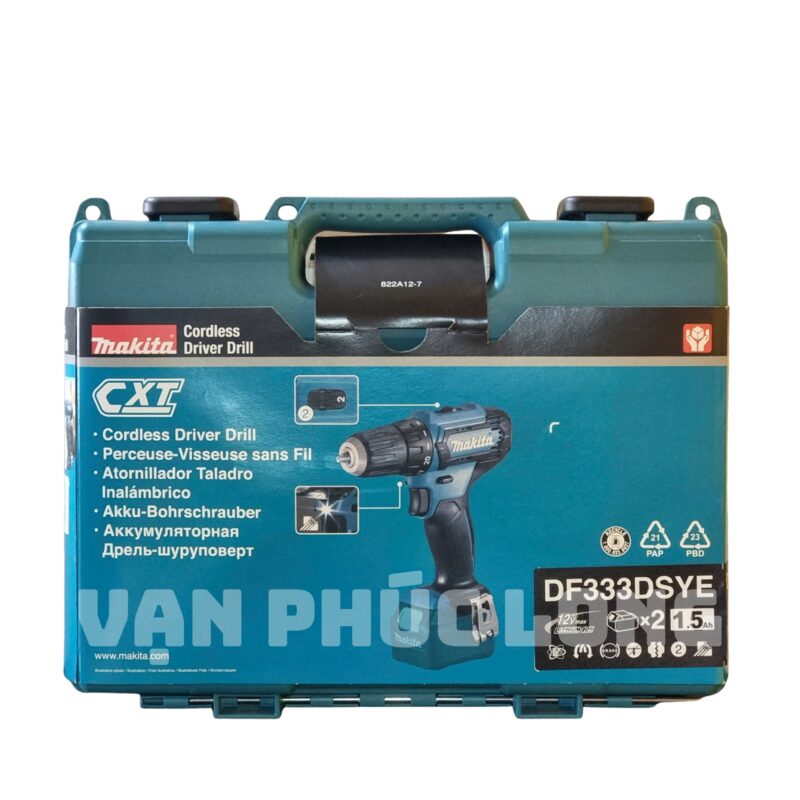 Máy khoan vặn vít dùng pin Makita DF333DSYE